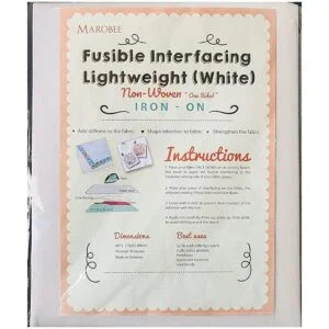 MAROBEE Interfaz blanco fusible ligero no tejido para_1