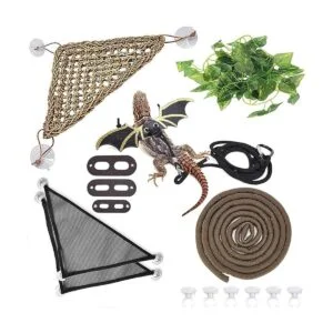 Hamiledyi Accesorios de tanque de dragón barbudo lagartija_1