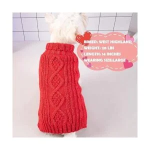 KYEESE Suéteres para perros con cuello de tortuga de hilo_6