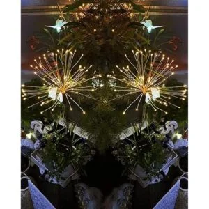 Redefun Luces solares de jardín paquete de 2 120 luces_6