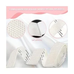 3 rollos de perlas de perlas de imitación de perlas de_4