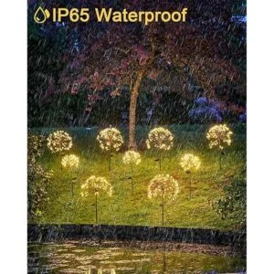 Redefun Luces solares de jardín paquete de 2 120 luces_5