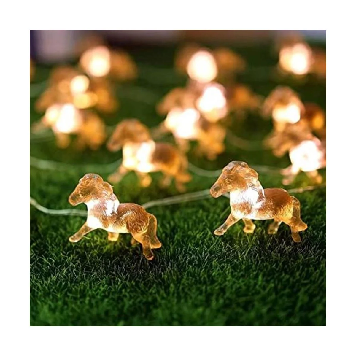 Guirnalda de luces de hadas de caballo luces decorativas_1