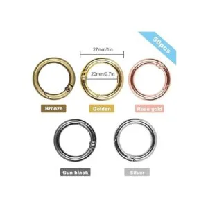 50 anillos de resorte O redondos mosquetón de 1.102 in_2