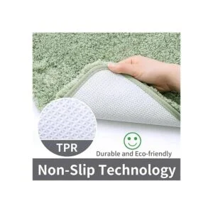 ROSMARUS Alfombra de baño lanuda antideslizante de 17 x 24_5