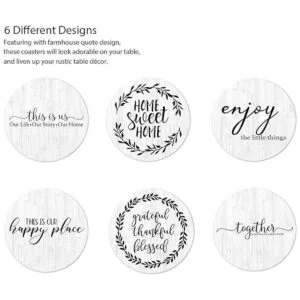 Hoomey Posavasos para bebidas juego de 6 posavasos_6