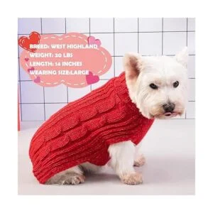 KYEESE Suéteres para perros con cuello de tortuga de hilo_7