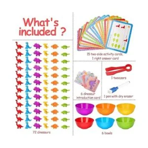 Tsomtto Juguetes de dinosaurios para contar para niños con_2