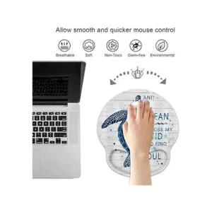 Alfombrilla de ratón ergonómica para muñeca y posavasos de_2