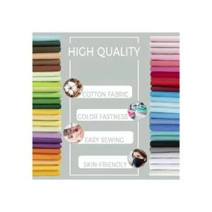 Aubliss Paquete de 50 piezas de tela de algodón de 9.84 x_3