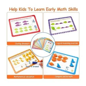 Tsomtto Juguetes de dinosaurios para contar para niños con_6