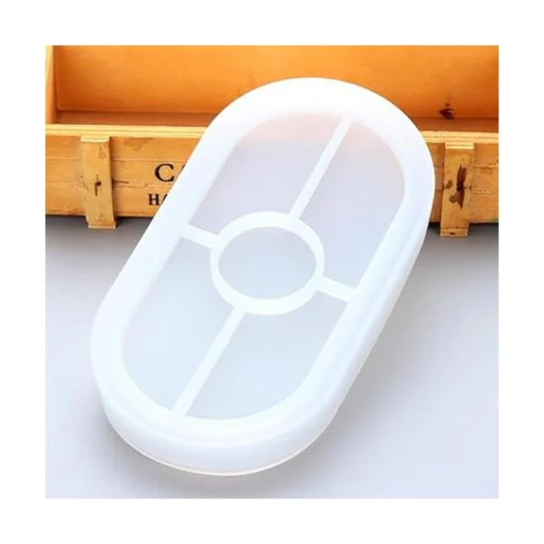 Paquete de 3 moldes para cenicero molde ovalado de resina_4