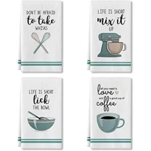Artoid Mode Coffee Kitchen Ware Quote Juego de 4 toallas_1