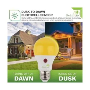 Bioluz Paquete de 3 bombillas LED amarillas del atardecer_5