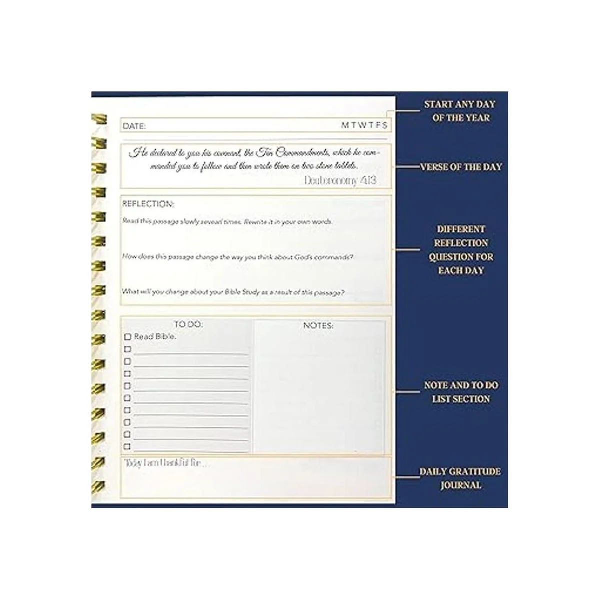 Mr. Pen Agenda cristiana 365 páginas diario bíblico_2