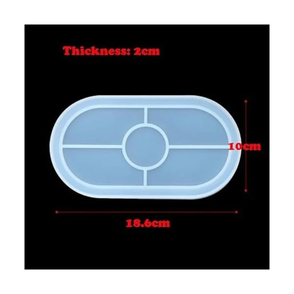 Paquete de 3 moldes para cenicero molde ovalado de resina_2