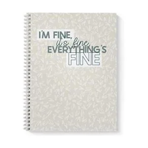 Softcover Everything Is Fine 8.5 x 11 pulgadas cuaderno_1