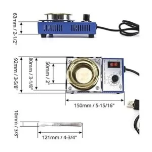 QWORK Olla de soldadura 150 W 110 V 1.969 in placa de_6