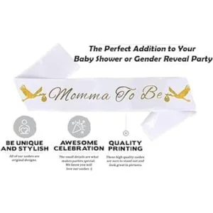 Paquete de banda para baby shower Momma To Be y Daddy_3