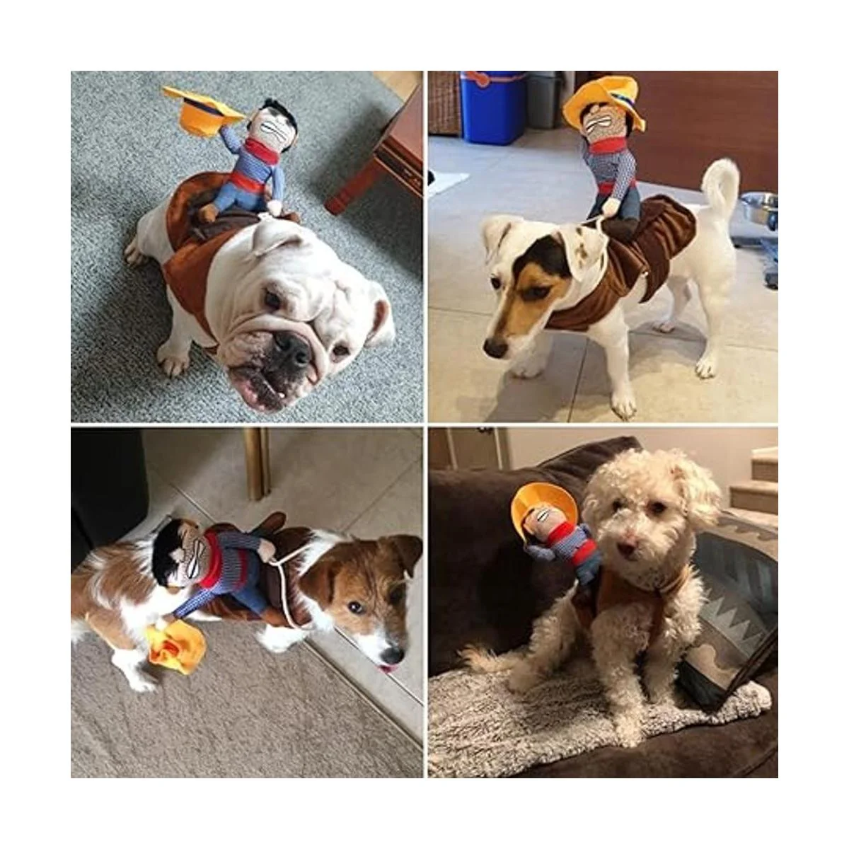 ISMARTEN Disfraz de vaquero para perro disfraz de_4