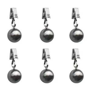 Paquete de 6 pesas pesadas para mantel bolas de acero_1