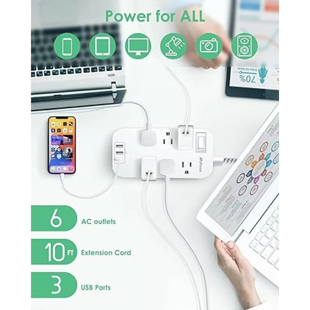 Regleta de alimentación cable de extensión de enchufe_3