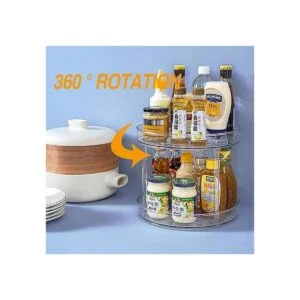 FIVOF Lazy Susan Bandeja giratoria redonda de plástico_6