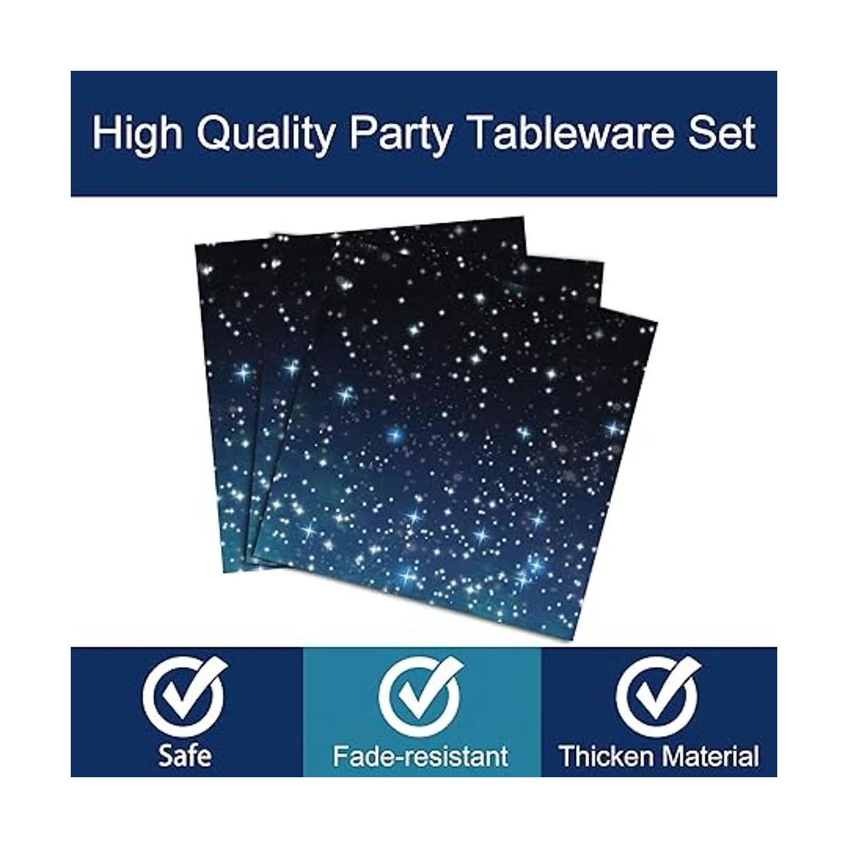 Juego de vajilla de 96 piezas para fiestas espaciales_3