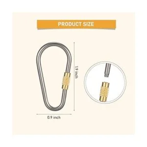 10 clips de bloqueo de titanio duraderos con anillo en D_2