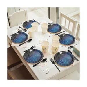 Juego de vajilla de 96 piezas para fiestas espaciales_6