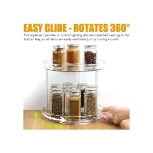 FIVOF Lazy Susan Bandeja giratoria redonda de plástico_4