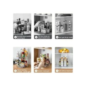 FIVOF Lazy Susan Bandeja giratoria redonda de plástico_7