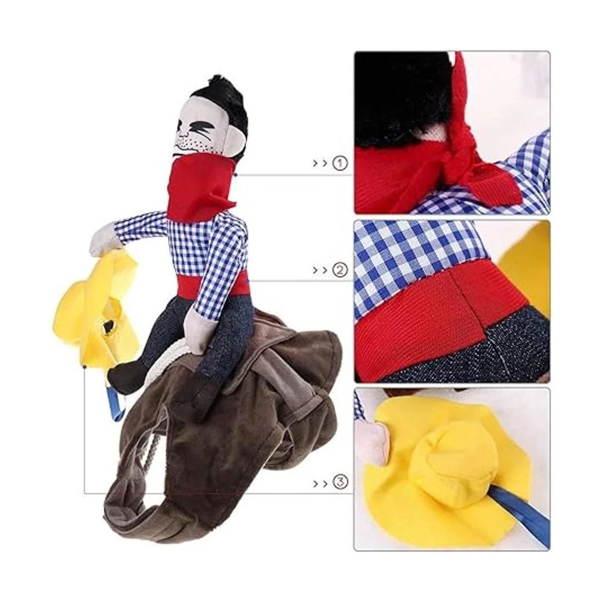 ISMARTEN Disfraz de vaquero para perro disfraz de_3