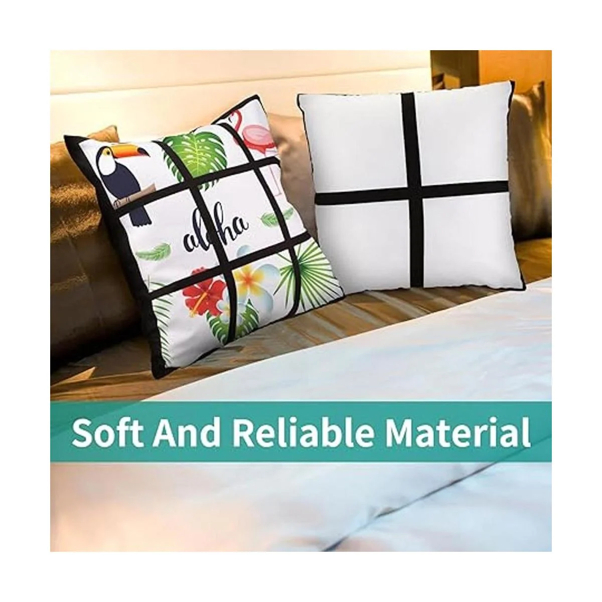 Funda de almohada con panel de sublimación funda de_4