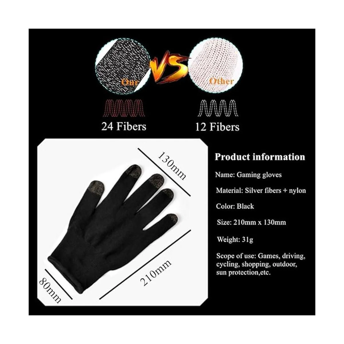 Rakizbe Guantes de juegos para control de juegos móviles_3