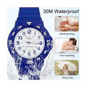 Reloj analógico para niños resistente al agua para_3