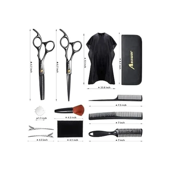 Set de tijeras de corte de pelo Aszwor Kit de tijeras de_5