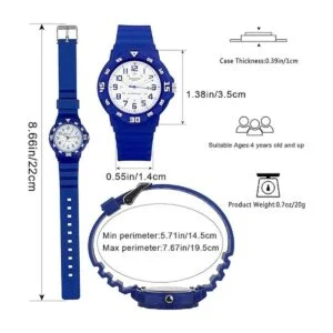 Reloj analógico para niños resistente al agua para_2