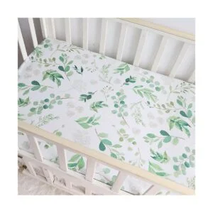 Juego de sábanas para cuna de algodón de jersey ajustable_6