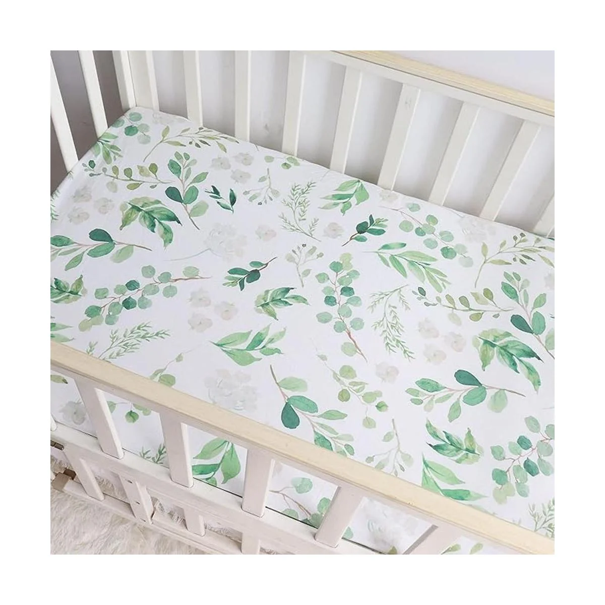 Juego de sábanas para cuna de algodón de jersey ajustable_6