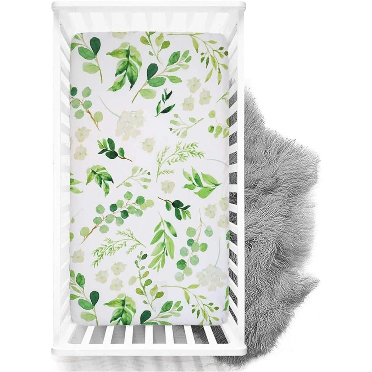 Juego de sábanas para cuna de algodón de jersey ajustable_1