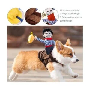 ISMARTEN Disfraz de vaquero para perro disfraz de_5