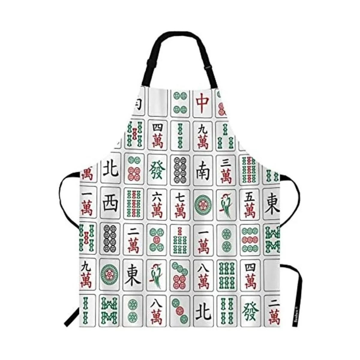 Beabes MaJiang Azulejos Chef Delantal de 26.8 in x 30.7 in_1