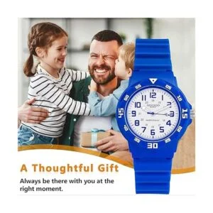 Reloj analógico para niños resistente al agua para_5