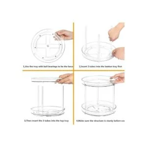 FIVOF Lazy Susan Bandeja giratoria redonda de plástico_3