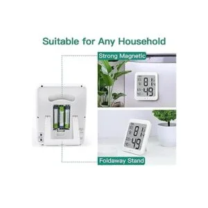 TXL Higrómetro digital grande para interiores con medidor_6