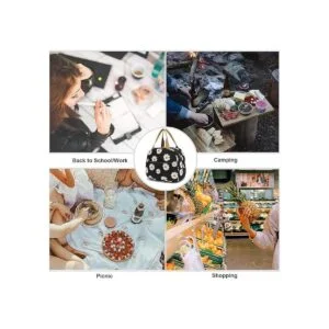 Bolsa de almuerzo floral para mujeres y niñas_4