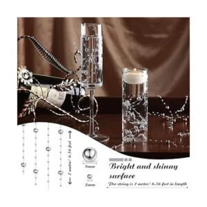 Cadena de perlas de 157 pies con 24 cuerdas para velas_2