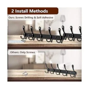 Bjiotun Perchero para colgar en la pared paquete de 2_6