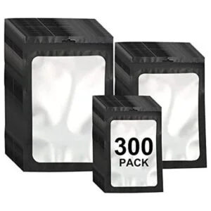 Paquete de 300 bolsas resellables de tereftalato de_1